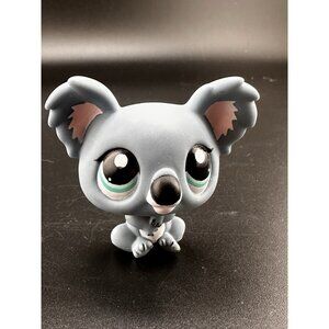 Littlest Pet Shop 1604 KOALA Gray Teal Eyes LPS Authentic G3 2008 Bear